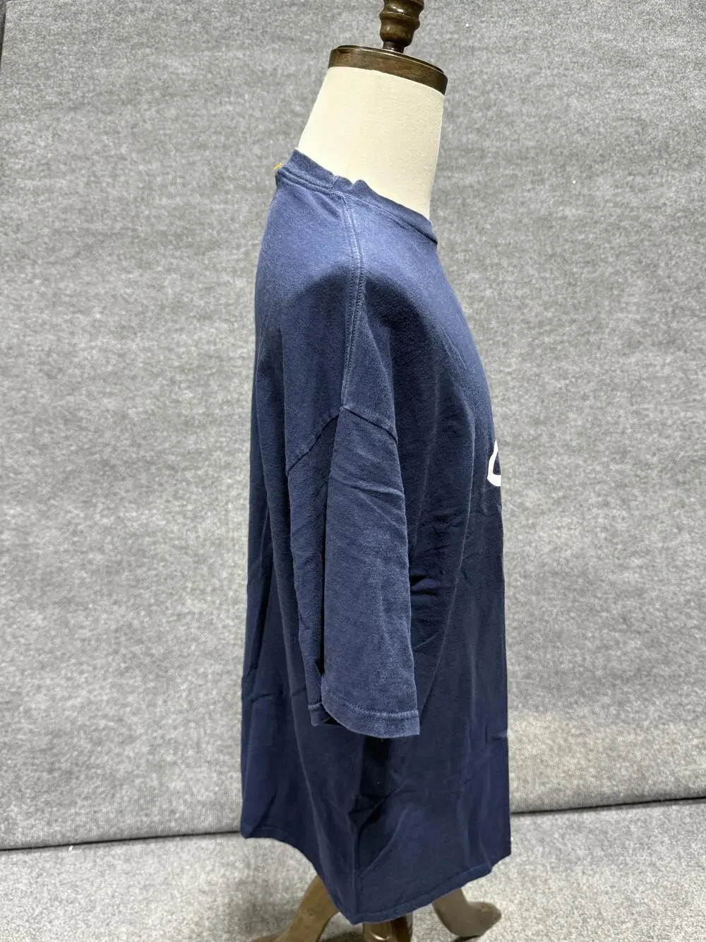 Adidas Shirt Mens XL Blue Logo Graphic Crewneck Cotton Casual Athletic Tee Top